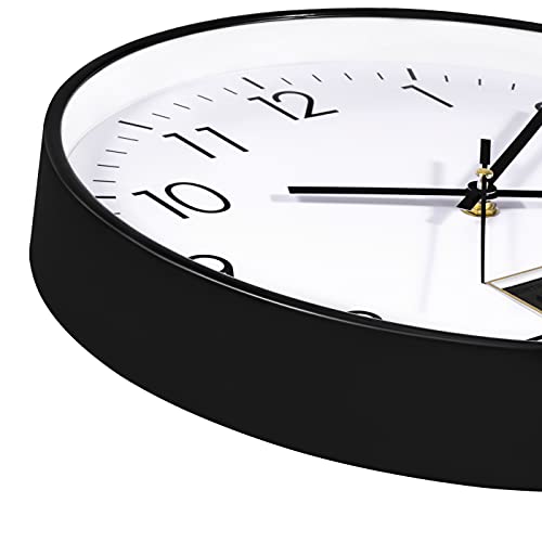 Foxtop 12 inch Digital Wall Clock with Date & Temperature for Home & Office