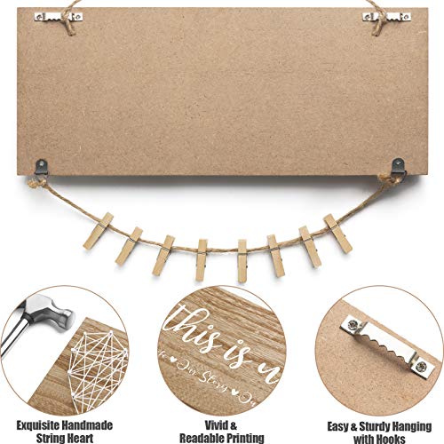 Farmhouse Wood Wall Decor: Family Photo Holder Gift