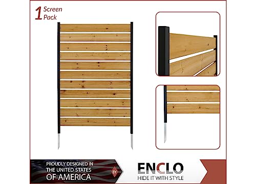 Concord Wood Outdoor Privacy Fence Screen - Hide Trash