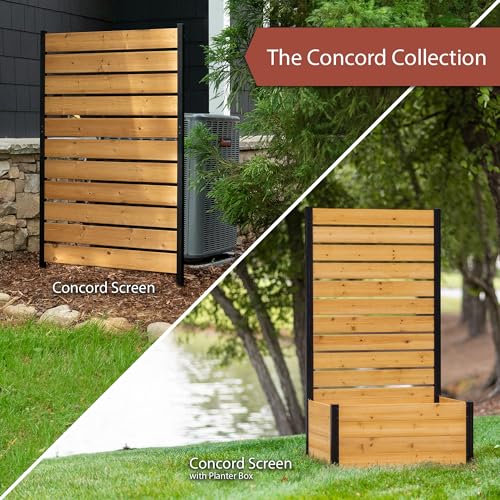 Concord Wood Outdoor Privacy Fence Screen - Hide Trash