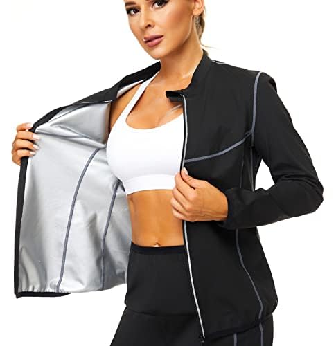 SEXYWG Women's Slimming Sauna Suit: Workout Jacket & Top