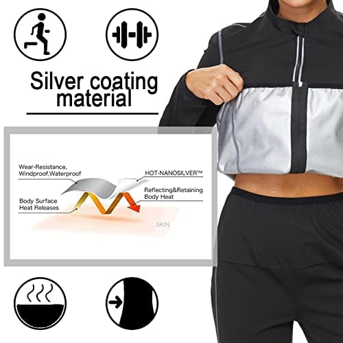 SEXYWG Women's Slimming Sauna Suit: Workout Jacket & Top