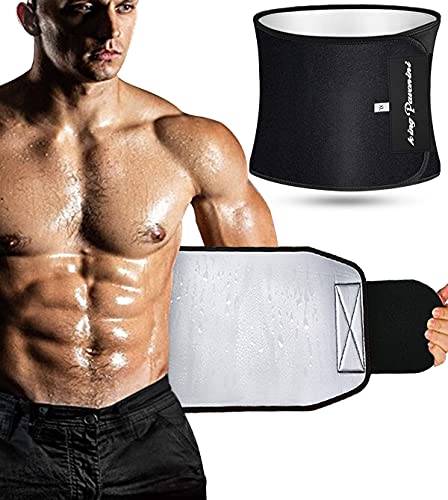 Unisex Black Waist Trimmer Sweat Belt by KingPavonini