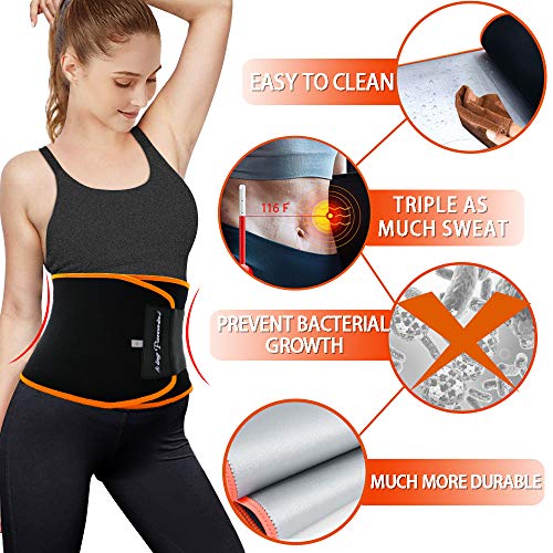Unisex Black Waist Trimmer Sweat Belt by KingPavonini