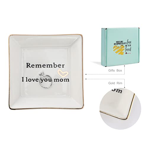 LOVE YOU MOM: Ceramic Ring Dish for Mom