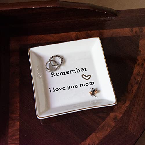 LOVE YOU MOM: Ceramic Ring Dish for Mom