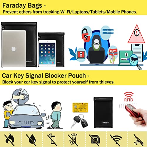 Faraday Bag 3-Pack: Laptop, Tablet, Car Key Protection