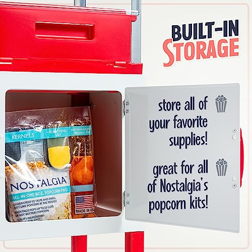 Retro Popcorn Maker Cart, Makes 10 Cups