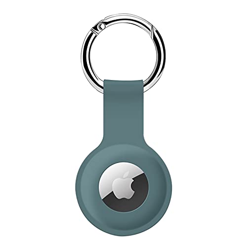 Turquoise Silicone Sleeve with Keychain for AirTags