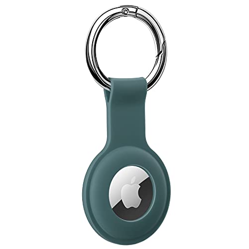 Turquoise Silicone Sleeve with Keychain for AirTags