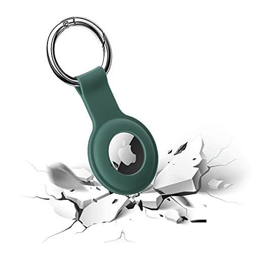 Turquoise Silicone Sleeve with Keychain for AirTags