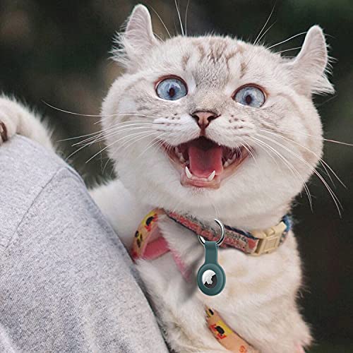 Turquoise Silicone Sleeve with Keychain for AirTags