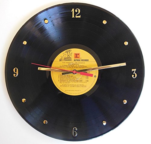 Custom 12" Vinyl Record Clock - 1960s Rock Bands