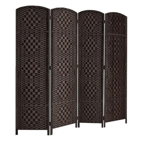 6ft Tall Folding Room Divider Privacy Screen, 4 Panels