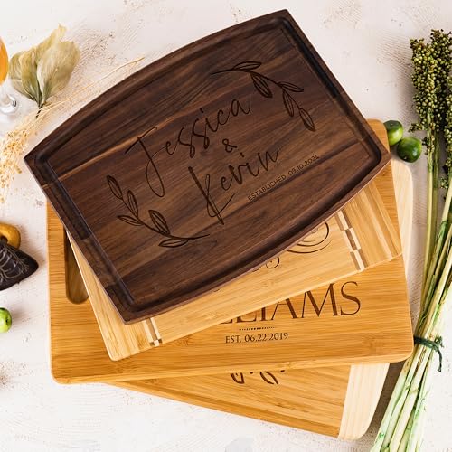 Custom Engraved Cutting Board, 11 Designs, 5 Wood Styles