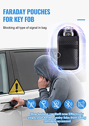 Bundle of Faraday Pouches: Car Key Signal Blockers