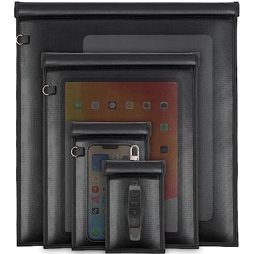 Faraday Bags - 4 Pack for Keys, Phones, Tablet