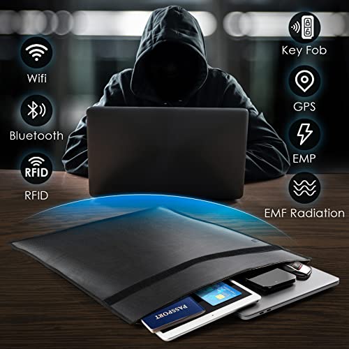 Faraday Bags - 4 Pack for Keys, Phones, Tablet