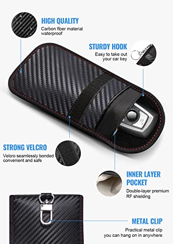 Bundle of Faraday Pouches: Car Key Signal Blockers