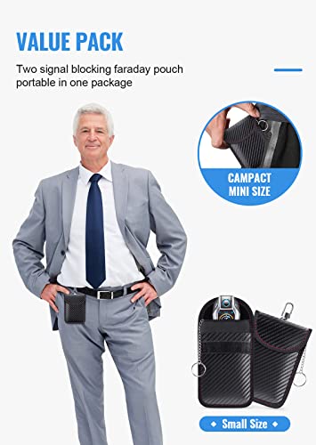 Bundle of Faraday Pouches: Car Key Signal Blockers
