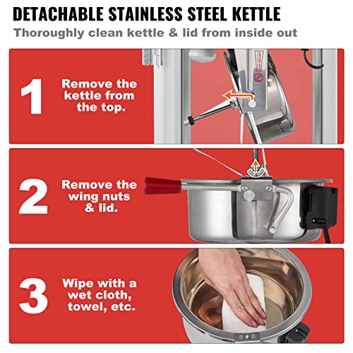 VEVOR 12 Oz Commercial Popcorn Machine, Theater Style