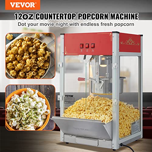 VEVOR 12 Oz Commercial Popcorn Machine, Theater Style