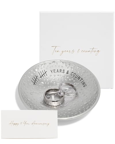 Engraved Aluminum Wedding Ring Holder Dish & Gift Box