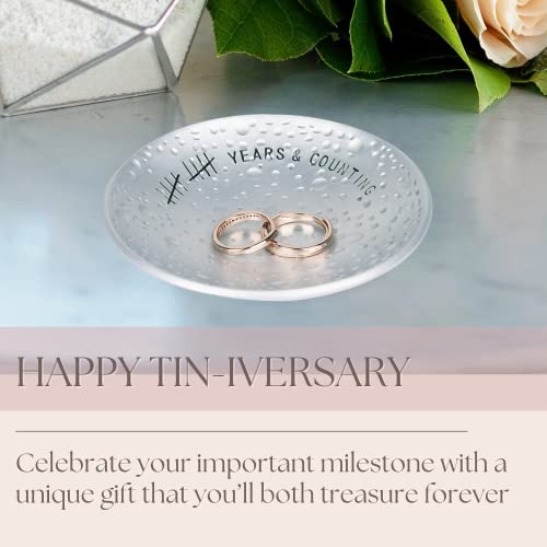 Engraved Aluminum Wedding Ring Holder Dish & Gift Box