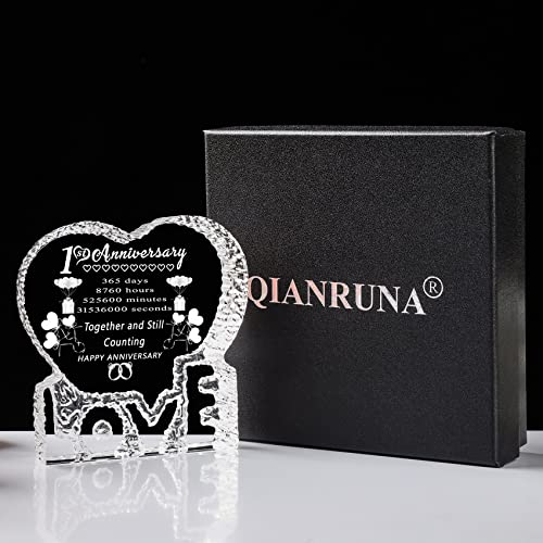 First Year Wedding Anniversary Crystal Gift Set