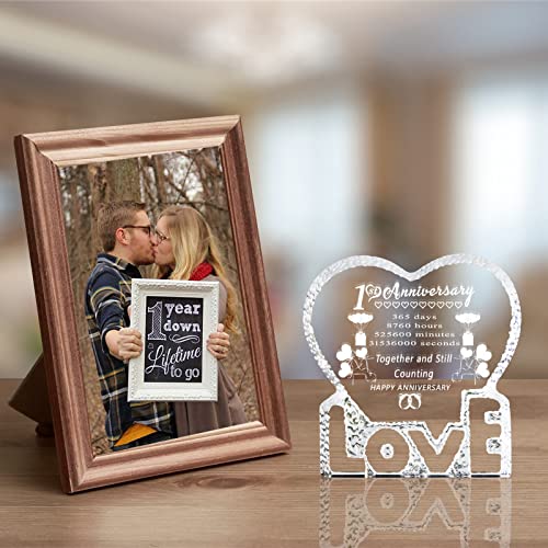 First Year Wedding Anniversary Crystal Gift Set