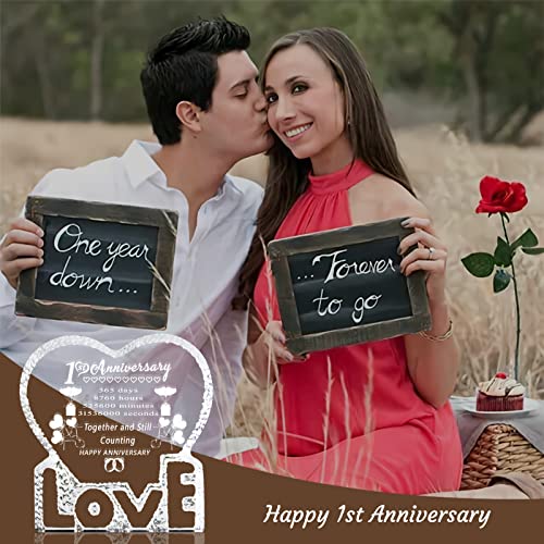 First Year Wedding Anniversary Crystal Gift Set