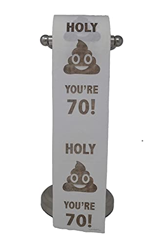 Holy Poop You're 70 Toilet Paper Gag Gift