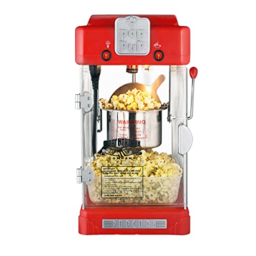 Tabletop Popcorn Machine - 1 Gallon Capacity, Red