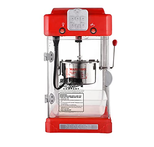 Tabletop Popcorn Machine - 1 Gallon Capacity, Red