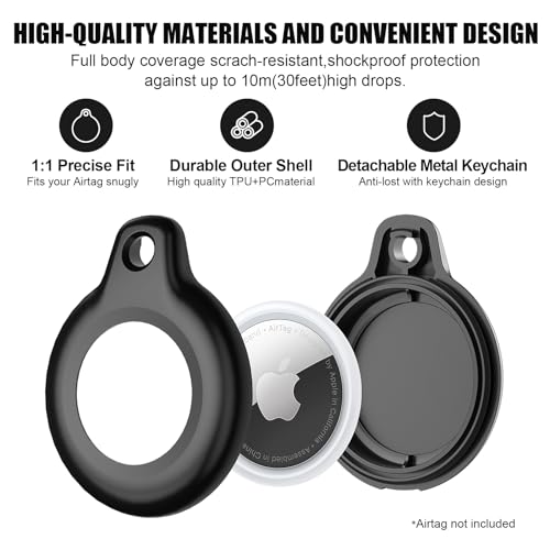 Waterproof Airtag Holder: 2 Pack Air Tag Keychain