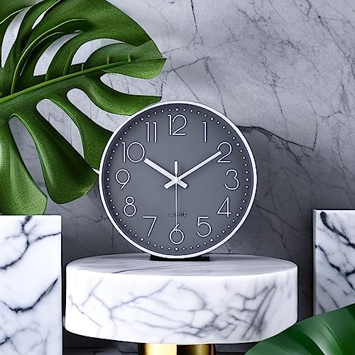 Modern Silent 12 Inch Wall Clock, Simple Style