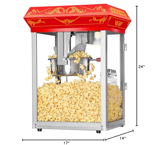 Countertop Style Popcorn Machine in Red