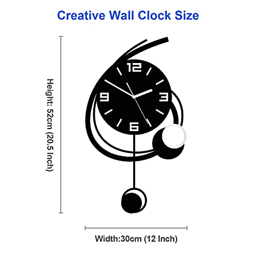 Large Modern Wall Clock for Home Decor, Silent