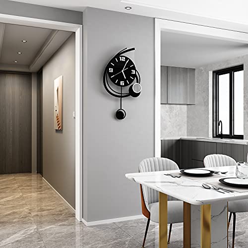 Large Modern Wall Clock for Home Decor, Silent