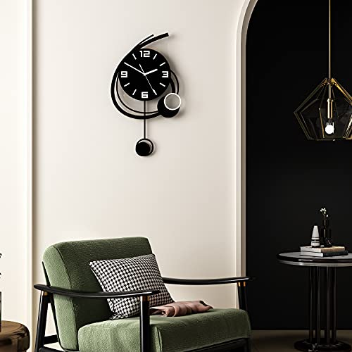 Large Modern Wall Clock for Home Decor, Silent