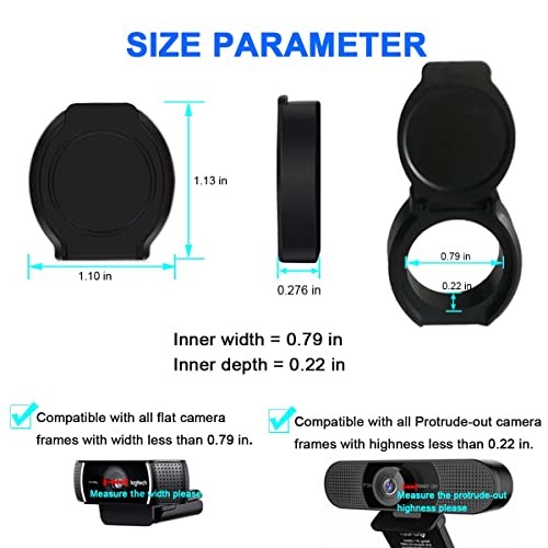 Universal Webcam Cover 2 Pack for Desktop Computers