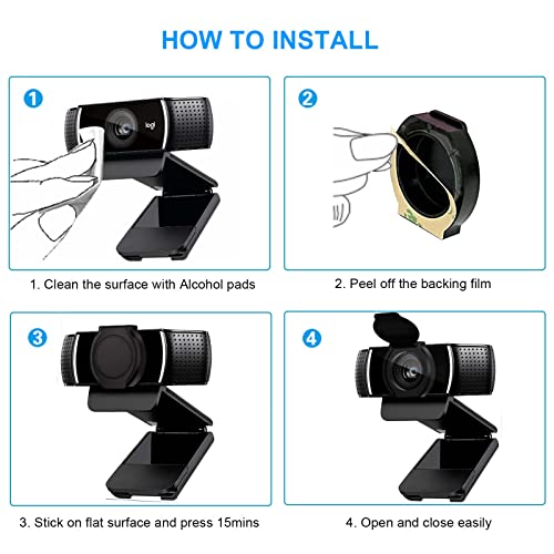 Universal Webcam Cover 2 Pack for Desktop Computers