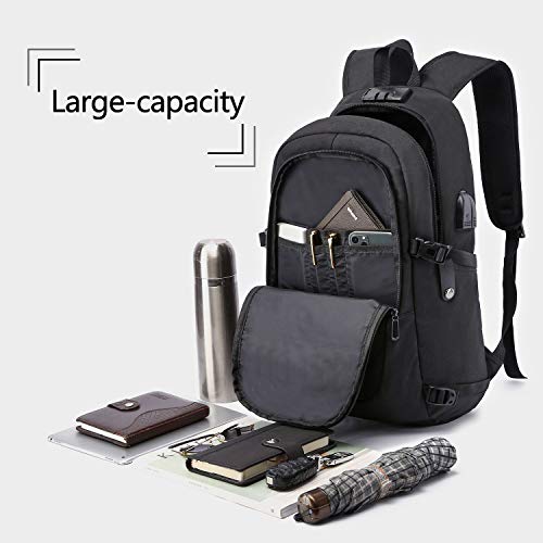 WENIG Slim Anti-Theft Laptop Backpack with USB Charging