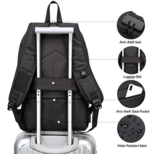 WENIG Slim Anti-Theft Laptop Backpack with USB Charging