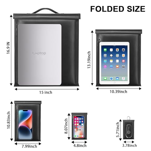 Large Faraday Bags Pack for Electronics and Keys