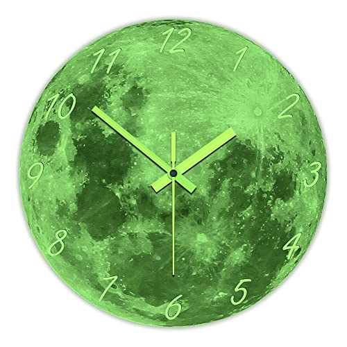 Geeky Days Glow in The Dark Moon Clock