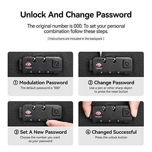 Anti Theft Waterproof Backpack with TSA Lock