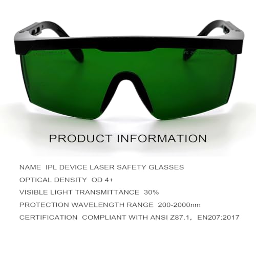 IPL Laser Safety Glasses for Laser Hair Removal (Green)