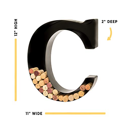 Large Metal Wine Cork Holder - A to Z Letters