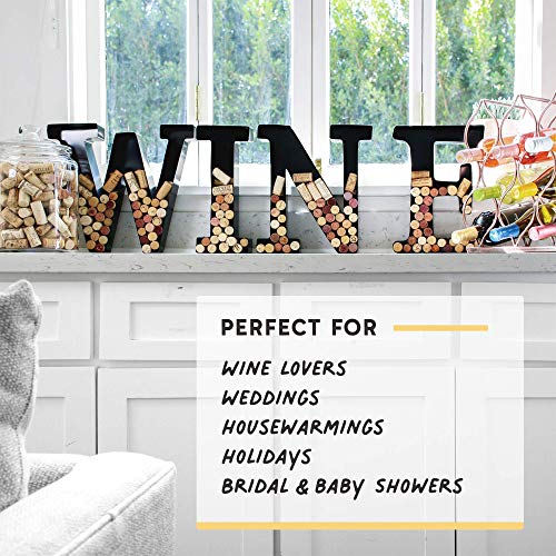 Large Metal Wine Cork Holder - A to Z Letters
